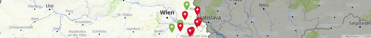 Kartenansicht für Apotheken-Notdienste in der Nähe von Berg (Bruck an der Leitha, Niederösterreich)